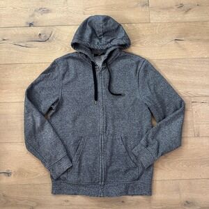 H&M Men's Zip Front Dark Heather Grey Hoodie Size S
